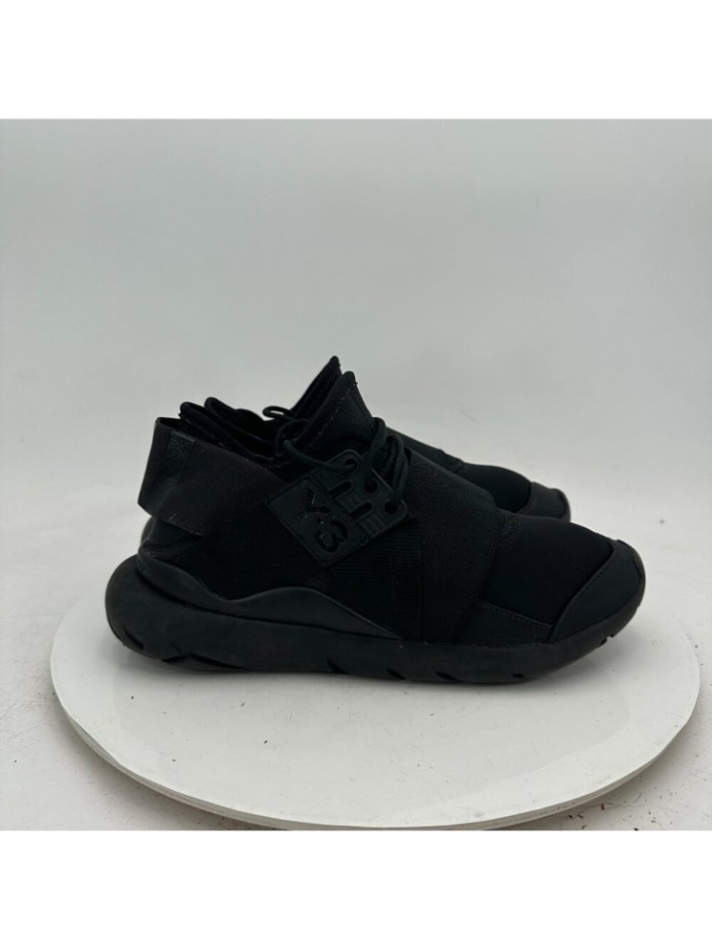 adidas Y-3 Yohji Yamamoto Qasa Elle High Women Size 6 Core Black Lace Up Shoes - Picture 4 of 11